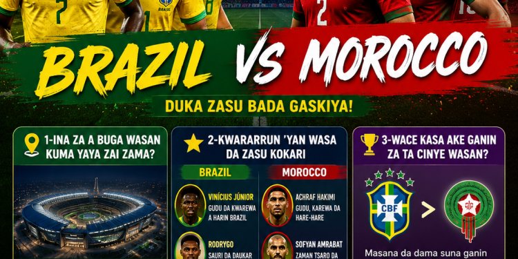 FIFA World Cup 2026: Yau Akwai Gumurzu Tsakanin Brazil Da Morocco